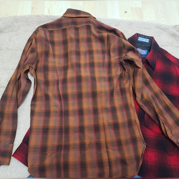 Vintage Pendleton 100% Virgin Wool Lot Of 3 Men’s Plaid Button-Up Shirt Size Med - Picture 7 of 9